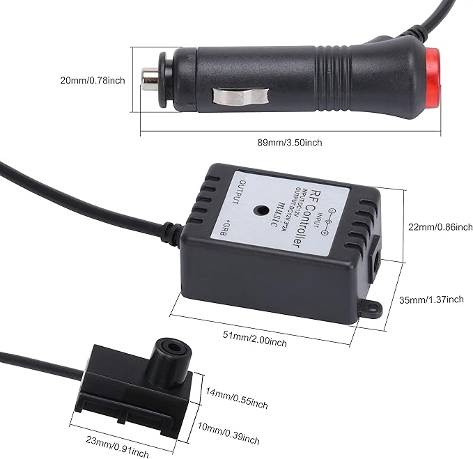 3 m Optic Fiber Car Ambient Lighting Kit RF Remote Control 8 Colors Multicoloured Music Interior Lighting Kit 12V 1W
