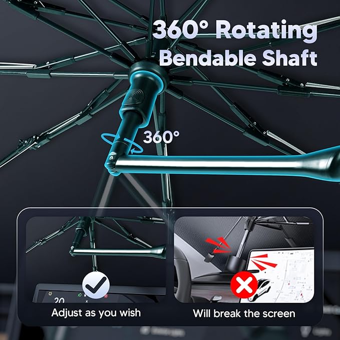 Autorder Windshield Sun Shade Umbrella for 2021-2025 Toyota Venza Accessories,Upgraded Ice Crystal Material,Easy Setup Umbrella Sunshade for Car Windshield,100% Sun Blocking