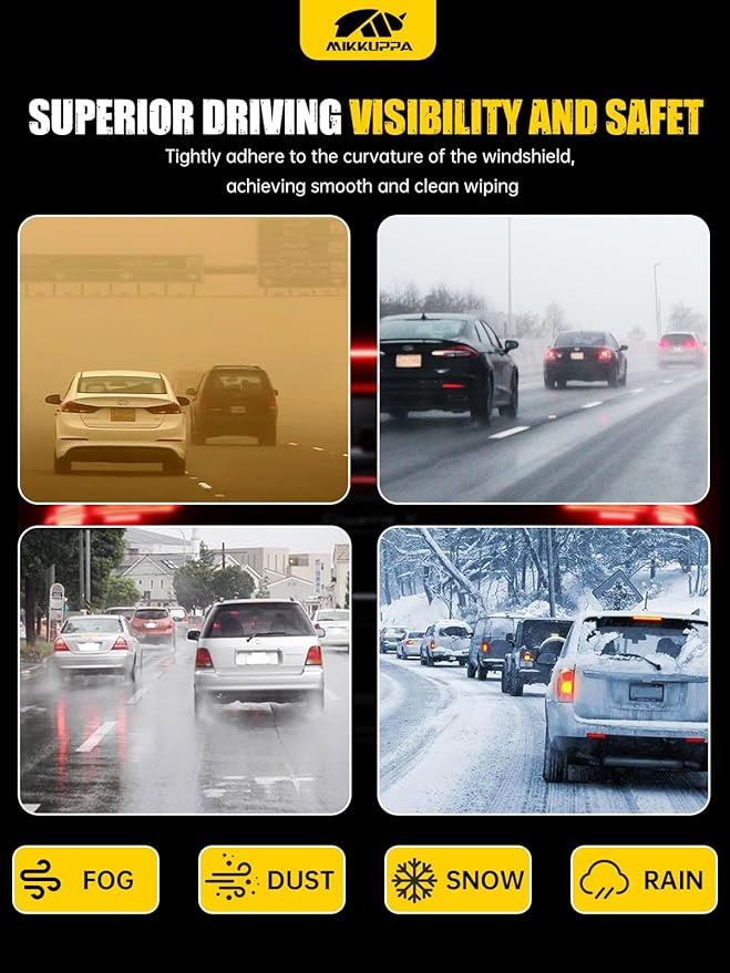 MIKKUPPA 24"+20"+13" Windshield Wipers Blades Replacement for 2018-2022 BMW X2, Top Lock Front & Rear All Season Wiper Blades Set(Pack of 3)