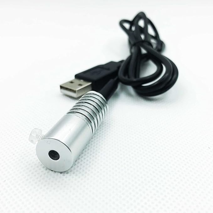 Side Glow Fiber Optic USB Light Source Illuminator Fiber lamp Light Source Guide Fiber LED Light Source 5V Fiber Small Light Source(Red, 6mm)