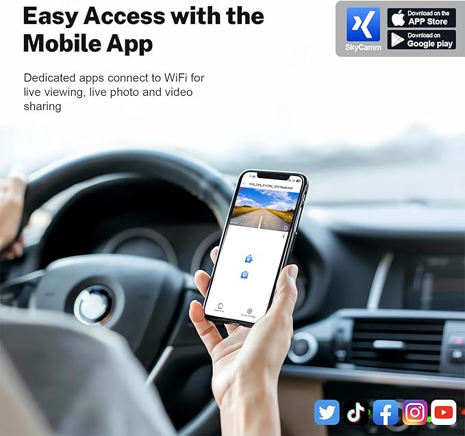 4K Dash Cam Custom fit for Subaru Forester 2016-2024 & Fits 2025 Forester Wilderness only (Model A), Base Limited Premium Sport Touring etc, Integrated OEM Look,UHD 2160P Video,App & WiFi, 64GB Card