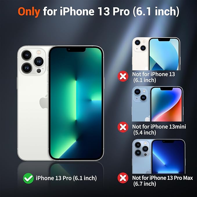 SUPFINE Magnetic for iPhone 13 Pro Case (Compatible with MagSafe) (Military Grade Drop Protection) Slim Translucent Matte Shockproof with Anti-Fingerprint Phone Case,Antique White