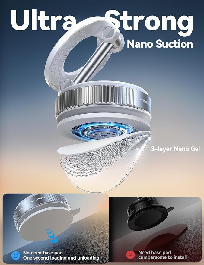 JOYROOM Vacuum Magnetic Car Phone Holder, Strongest Suction Cup 360° Adjustable Magsafe Car Phone Mount, Foldable Cell Phone Holders for Your Car for iPhone 16 Pro Max 15 14 13 12 Plus/Android