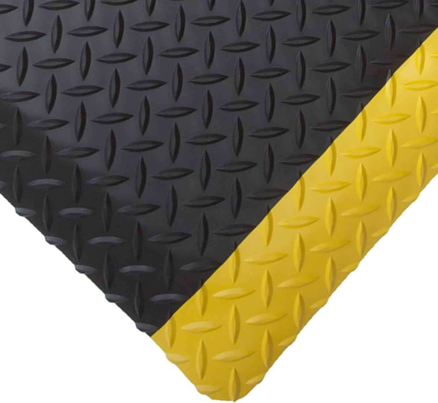 Rhino Mats, American Classic Diamond Anti-Fatigue Mats, Industrial Ergonomic Comfort Standing Mat for Work, Home, Garage, Office, Kitchen or Anywhere (Black/Yellow 9/16" Thick, 3 FT. x 15 FT.)