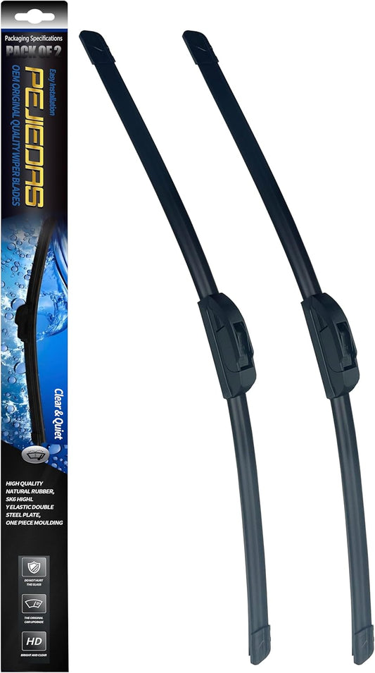 OEM Quality Front Wiper Blades, Replacement for Ford F Series 2023-2012 Expedition 22-08,Chevy Silverado GMC Sierra Series 2023-2019, OE Original Style (22 Inch + 22 Inch Front Wiper Blades)