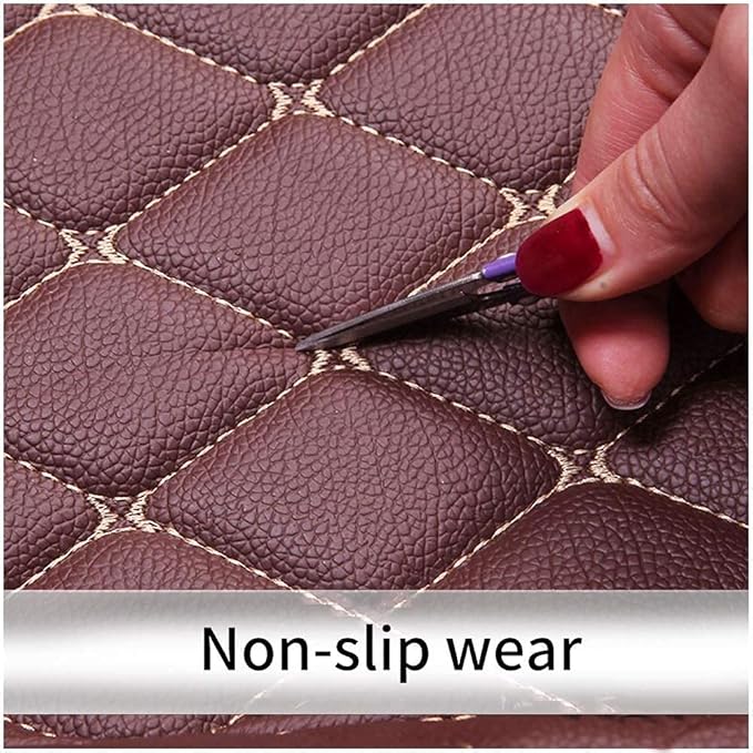 Custom Fit Car Floor Mats - Full Coverage Automotive Leather Floor Liners for Most Vehicles by MingyunSM (Black & Blue)