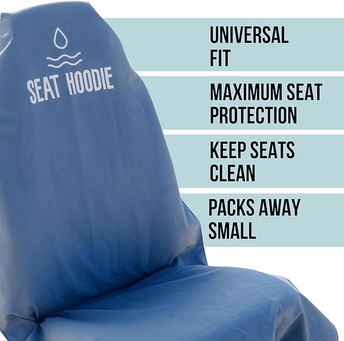 Car Seat Towel | Premium Microfiber Towel Seat Covers for Cars | Universal Fit & Machine Washable | Portable Car Seat Towel Cover After Gym, Yoga, Beach Coastal Blue
