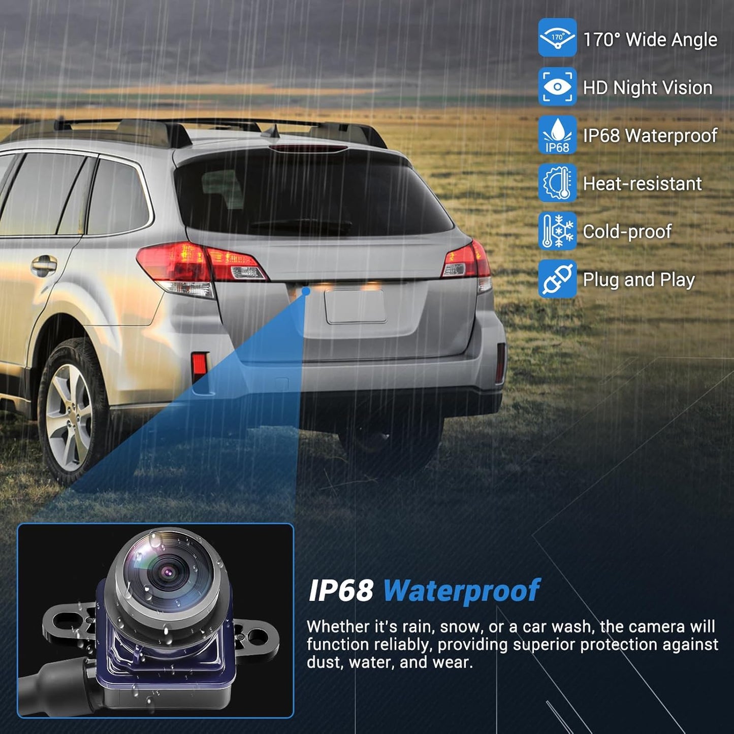Rear View Backup Camera Compatible with 2011-2014 Dodge Charger Chrysler 300 Park Assist Camera Replaces 56054058AH 56054058AD 56054058AE 56054058AF 56054058AG