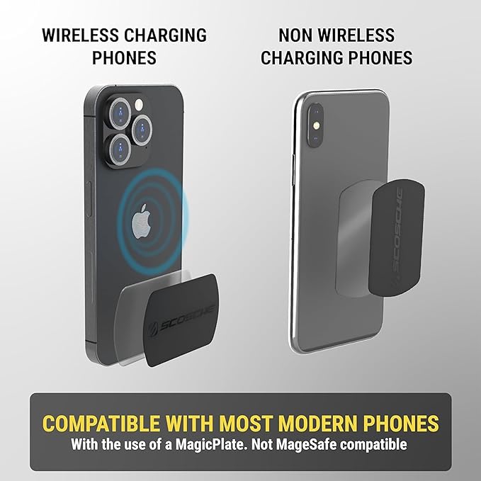 Scosche MMDSD-RP MagicMount™ Select Mini Magnetic Car Phone Holder - Strong Magnet Mount for iPhone and Android - Secure Magnetic Cell Phone Mount for Car Dash - Universal 360° Mobile Cellphone Holder