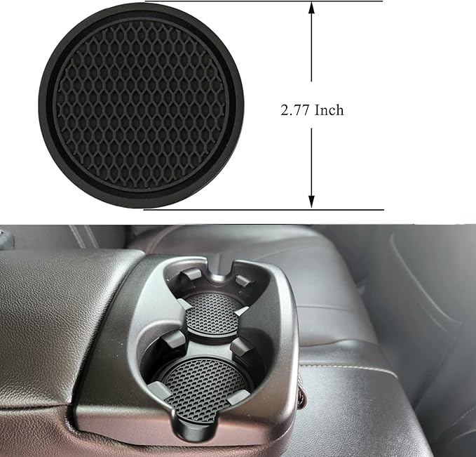 Car Seat Gap Filler Organizer Compatible with Toyota Corolla Accessories Seat Gap Plug Blocker with Storage Slot Non-Slip Car Cup Holder Coaster Black