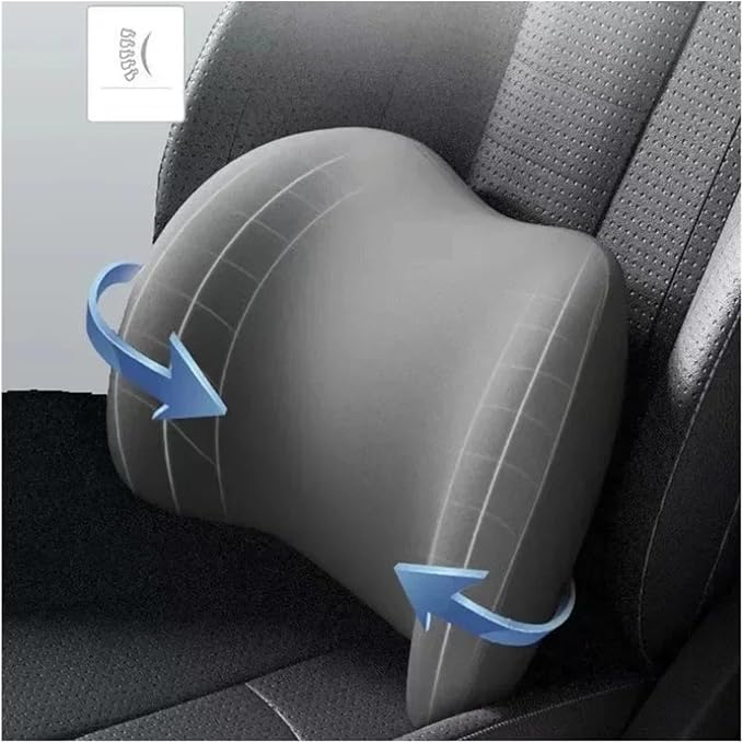 Car Neck Pillow and Lumbar Support Cushion - Memory Foam Backrest for Driver Seat Comfort(Orange)