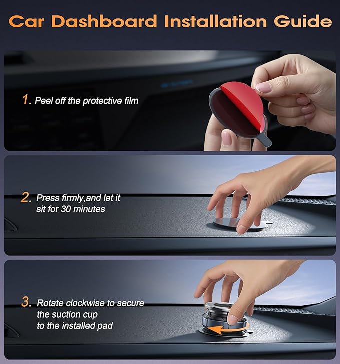 BOCLOUD Upgraded Suction Cup Phone Mount 360° Zinc Alloy Phone Stand Vacuum Magnetic Car Holder for MagSafe Mount 98 LBS Ultra Accessories for iPhone 16 15 14 13 12 Android