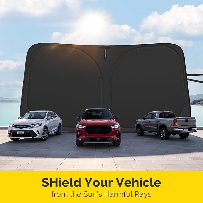 Car Windshield Sun Shade Compatible with 2020 2021 2022 2023 2024 2025 2026 Toyota Corolla Accessories Foldable Front Window Sunshade Custom Windshield Cover Sun Visor Block UV Rays