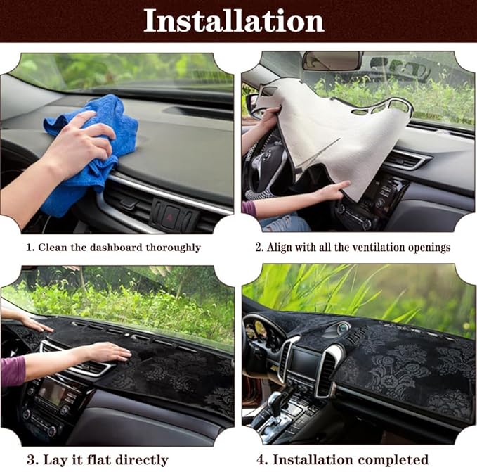 Dashboard Cover for Ford Explorer 2011-2019,Anti-Glare Sun Shield,Non-Slip Custom Fit Dash Mat,Interior Protector,Microsuede