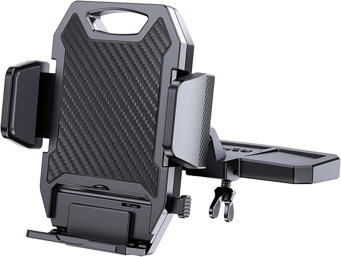 APPS2Car Sturdy CD Slot Phone Mount with One Hand Operation Design, Hands-Free Car Phone Holder Universally Compatible with All iPhone & Android Cell Phones, for Smartphone Mobile (Carbon Fiber)
