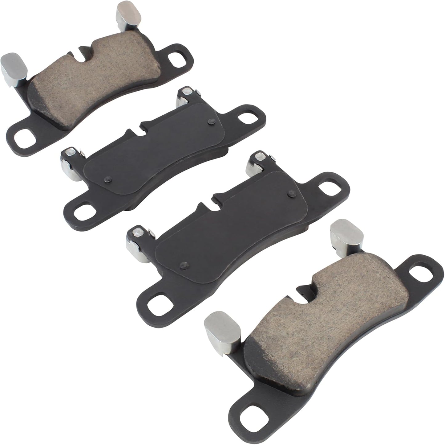 Premium Semi-Metallic Rear Brake Pads (1001-1453M) Compatible with Porsche Cayenne 2011-2018, Volkswagen Touareg 2011-2017