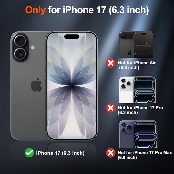 SUPFINE Magnetic for iPhone 17 Case (Compatible with MagSafe)(Military Grade Drop Protection) Translucent Matte Shockproof with Anti-Fingerprint Phone Cover,Lavender Gray