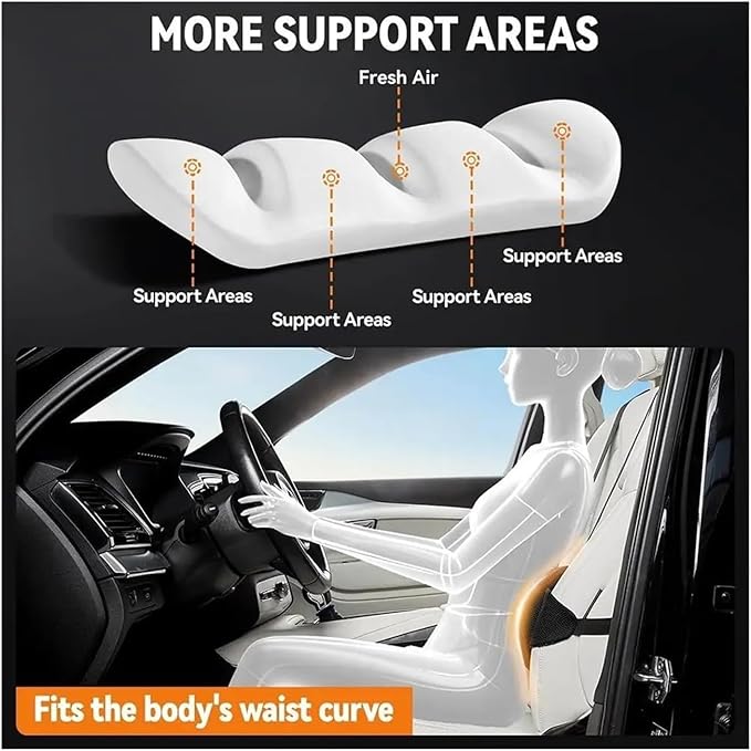 1 Piece Automotive Seat Lumbar Support Pillow for ES ES350/ ES300h 2019-2024, Driving Lower Back Cushion Ergonomic Orthopedic Posture Rest