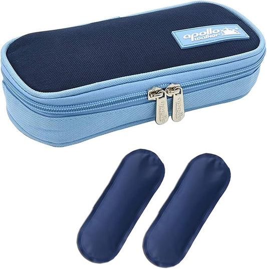 Goldwheat Portable Insulin Cooler Travel Case Diabetes Medication Organizer Medical Cooler Bag with 2 Ice Packs