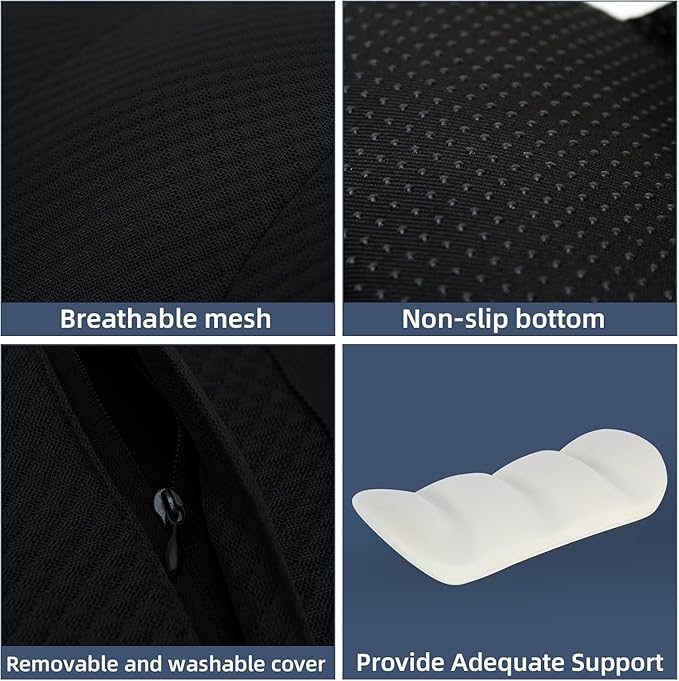 1 Piece Automotive Seat Lumbar Support Pillow for Ford Transit 2015-2026, Driving Lower Back Cushion Ergonomic Orthopedic Posture Rest