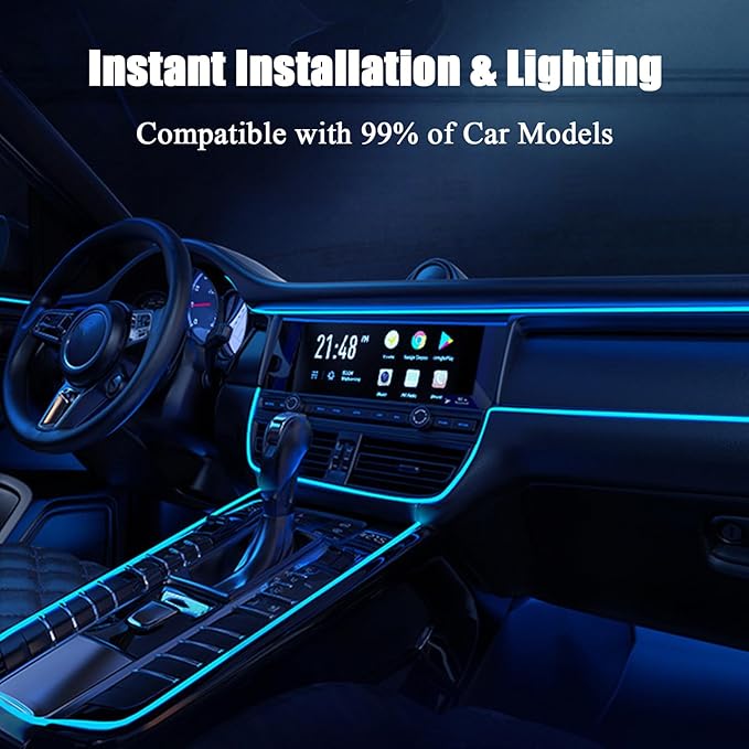 Car Interior Lights for Mercedes-Benz EQT EQV E420 V447 LED Car Interior Atmosphere Lamp Car Ambient Lighting Kits,Blue