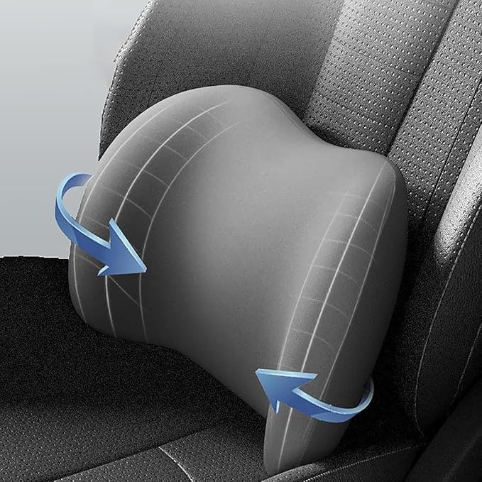 Headrest Lumbar Pillows Car Seat for Honda HRV CRV CRZ BRV 2001-2025, Ergonomic Neck Back Support Cushion, Comfortable Breathable Washable Cover, Memory Foam, Brown