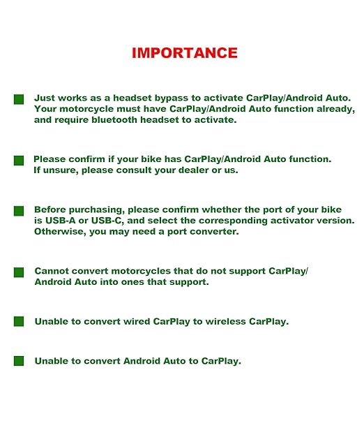 2-in-1 CarPlay Jumper Cable for Motorcycle, CarPlay Bluetooth Headset Bypass Adapter, Enable Mirroring on Harley/Indian/Goldwing Without Headset, USB-C to USB-C Support Charging,Black