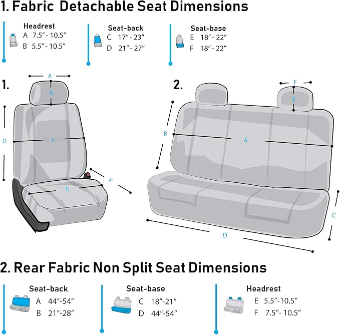 FH Group Car Seat Covers Flat Cloth Automotive Beige Full Set, Rear Solid Bench Universal Fit Combo Steering Wheel Cover & Seat Belt Pads Car Seat Protector for Cars Trucks SUV Interior Accessories