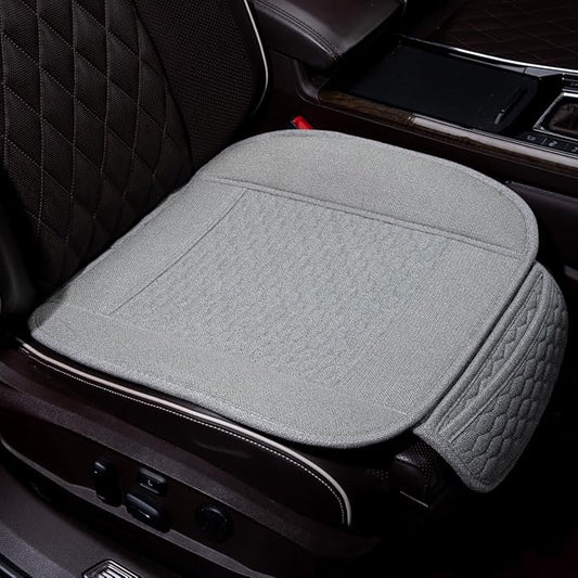 Linen Car Seat Covers,Cooling Bottom Seat Covers for Cars,Universal Car Seat Pad Cushion Breathable,Ventilated Only 2Pc Front Seat