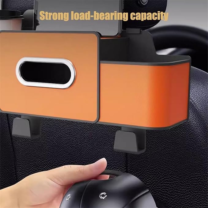 Car Organizers and Storage Box Behind Seat, Large Car Seat Back Organizer for Hold Phone, Drinks, Handbag, Universal Fit for Suv/Sedan (white, 2pcs)