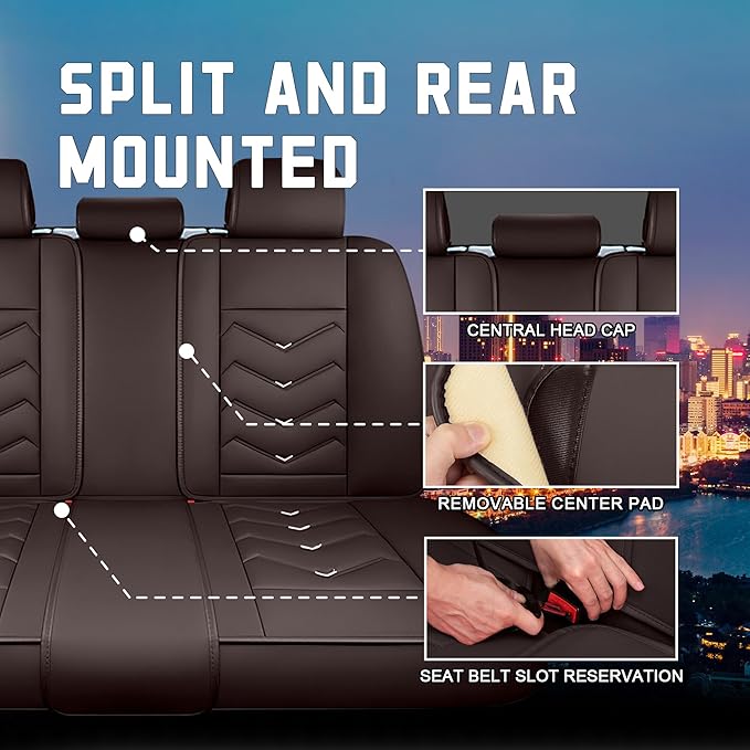 CTDS Car Seat Covers for Nissan Sentra 2000-2026, Stylish Sport Seat Cover, Premium Nappa Leather Car Seat Cover. Automobile Seat Covers Sets.(Standard 5 Seats/Coffee Color)