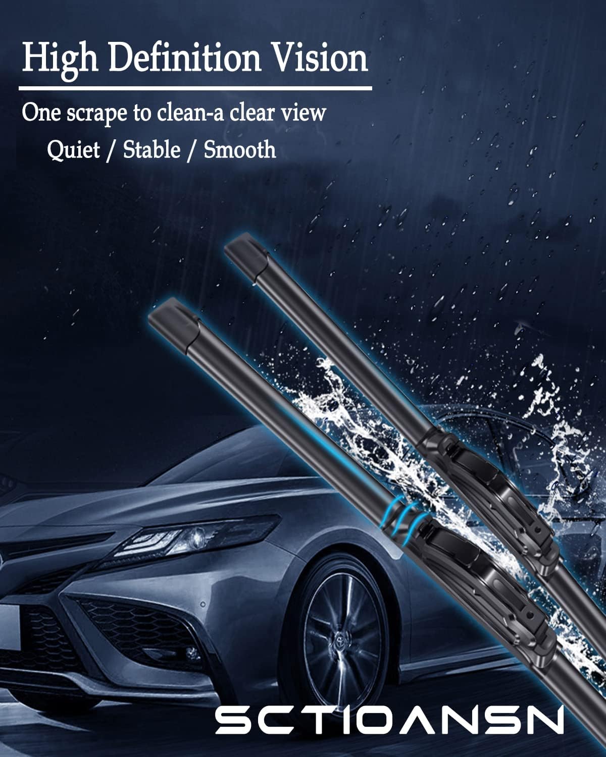 3Pcs Toyota Highlander Windshield Wipers 2008-2019, Toyota Sienna 2021 2022 2023, Lexus GX460 2011-2021, Original Equipment Replacement Automotive Windshield Wiper Blades - 26"/20"/12" (Pack of 3)