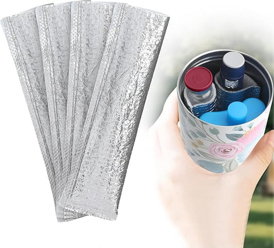 YOUSHARES Insulin Vials Protective Bag - Aluminum Foil Insulated Sleeves Compatible with Diabetic Pens & Peptide Vial, Medicine Organizer Protector for Diabetes Cooler Bottle Travel Case