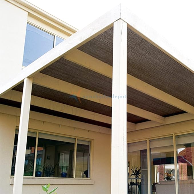 TANG Sun Shade Fabric Roll 8'x148' Shade Cloth for Garden Brown HDPE Mesh Shading Pergola Cover Replacement Canopy, 95% Blockage Sunshades for Outdoor Patio Backyard Plant