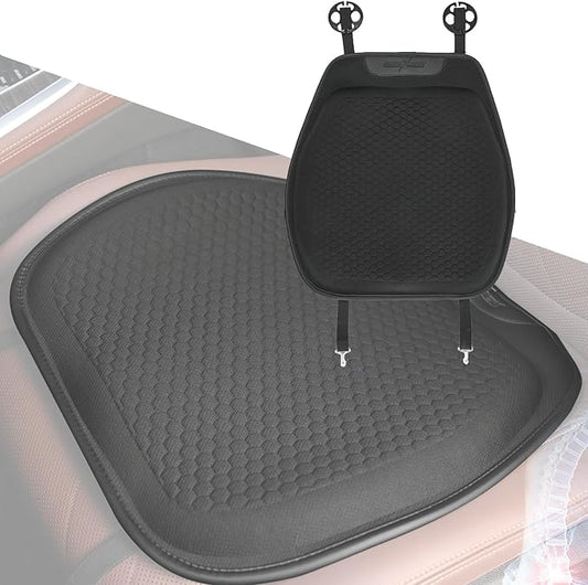 XUKEY Gel Seat Cushion for Long Sitting Pressure Relief (2CM Thick),18.11x17.13x0.79'' TPE Gel Seat Cushion Cover,Anti-Slip Coccyx Cushion for Tailbone Pain for Car Truck