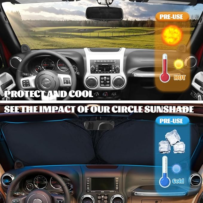 Thin Blue Line USA Flag Car Windshield Sunshade Folding Retro Police Heatshield Front Window Car Sun Shade Windshield Rays Sun Shade Visor Protector for Car Sedan Truck SUV Accessories 59x31.5 Inch