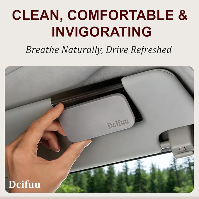 Car Air Freshener - Stone Air Freshener - Car Odor Eliminator - Long Lasting Scent - Car Scent - VISOR CLIP INCLUDED (Honey Peach)