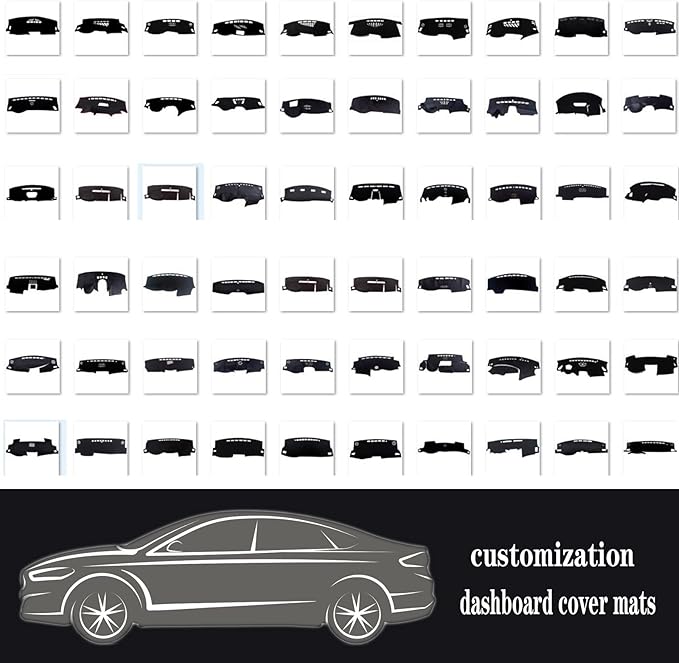 Dashboard Cover for Buick Verano 2012-2016,Polyester Dash Covers mat,Car Dash Board Protecter Cover,Interior Dash Covers Pads,Black