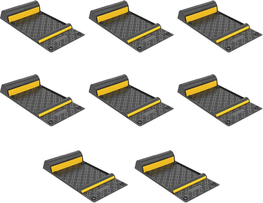 11''x21''/28cmx53cm Parking Guide Mats,Durable Self Adhesive Anti-Skid Wheel Stopper, Parking Assistance Accessories for Garage Vehicles (8 Pack)