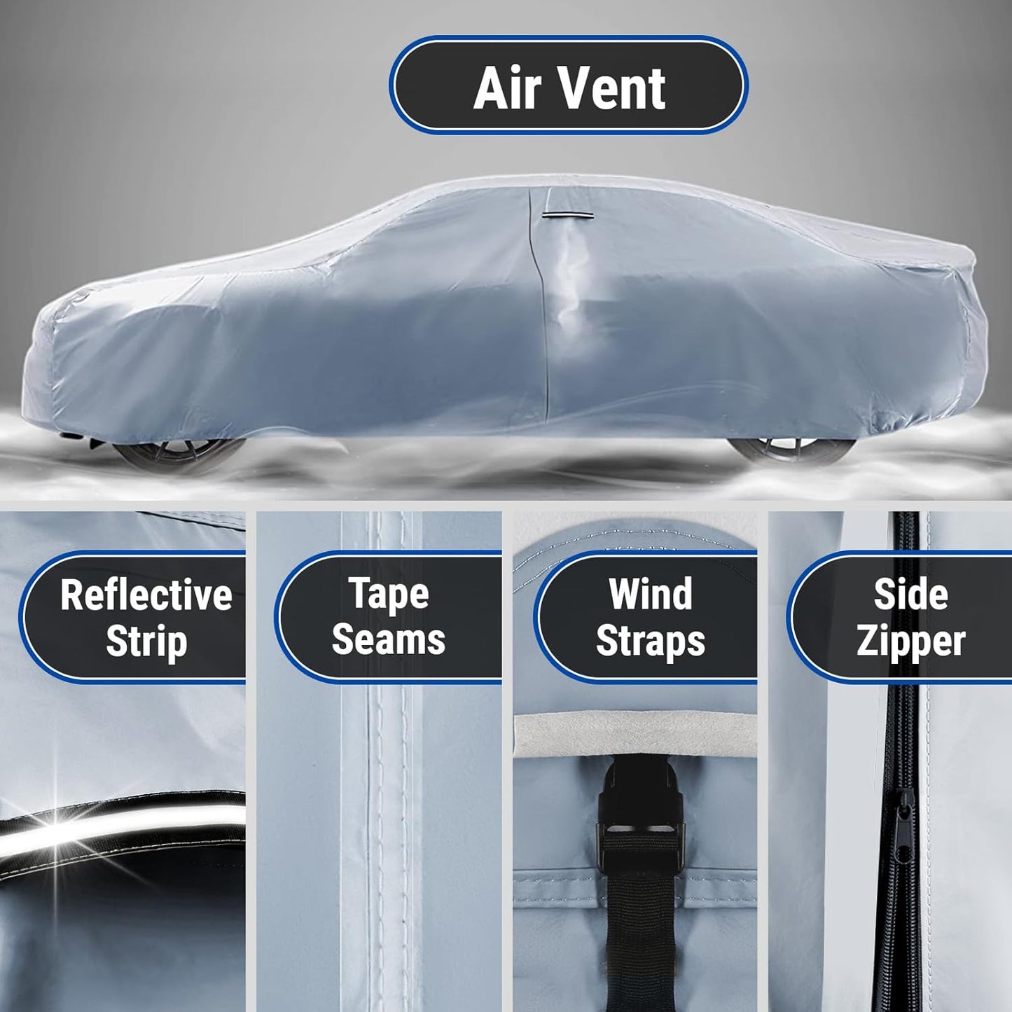 iCarCover Premium Car Cover for 1978-1987 Chevy El Camino Heavy Duty Waterproof All-Weather Automobiles Custom Fit Indoor Outdoor UV Snow Protection Covers with Straps and Bag