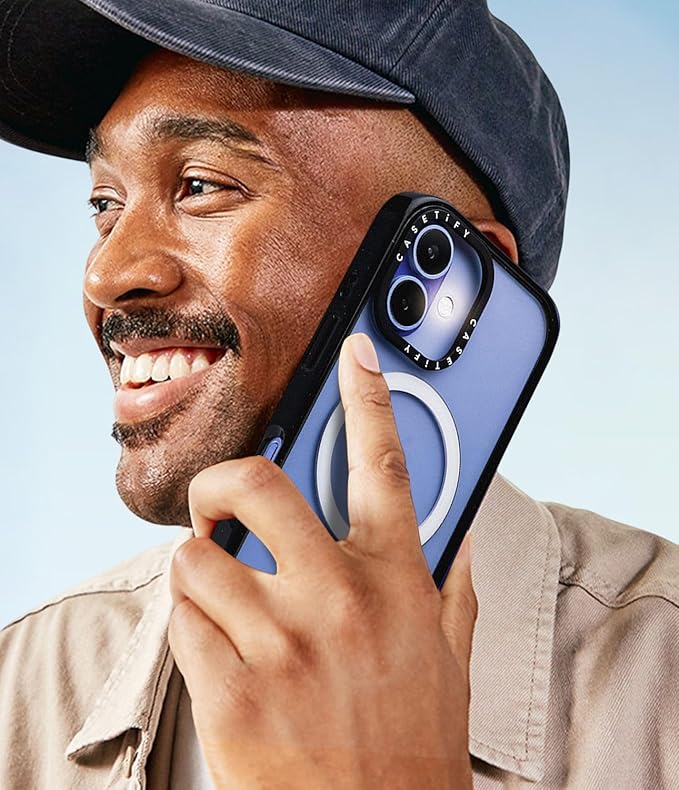 CASETiFY Impact Case for iPhone 15 Plus [8.2ft 4X Military Grade Drop Protection/Compatible with Magsafe] - Choco Dots - Clear Black