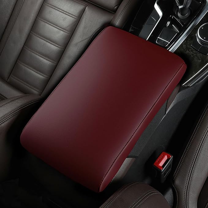 Car Armrest Covers for Mitsubishi Eclipse Cross 2018-2023 2024 2025 Premium Leather Center Console Armrest Cushion Pad Anti-Scratch Soft Support for Elbow Auto Interior Accessories