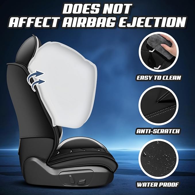 Car Seat Covers for Honda Accord 2000-2026, Premium Nappa Leather Car Seat Cover, Stylish Sport Seat Covers， Automobile Seat Cover Sets.(Luxury 5 Seats/Black White)