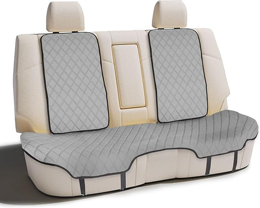 FH Group Neosupreme Automotive Seat Cushions - Universal Fit, Rear Car Seat Cushion With Non-Slip Silicone Backing for SUV, Sedan, Van - Gray