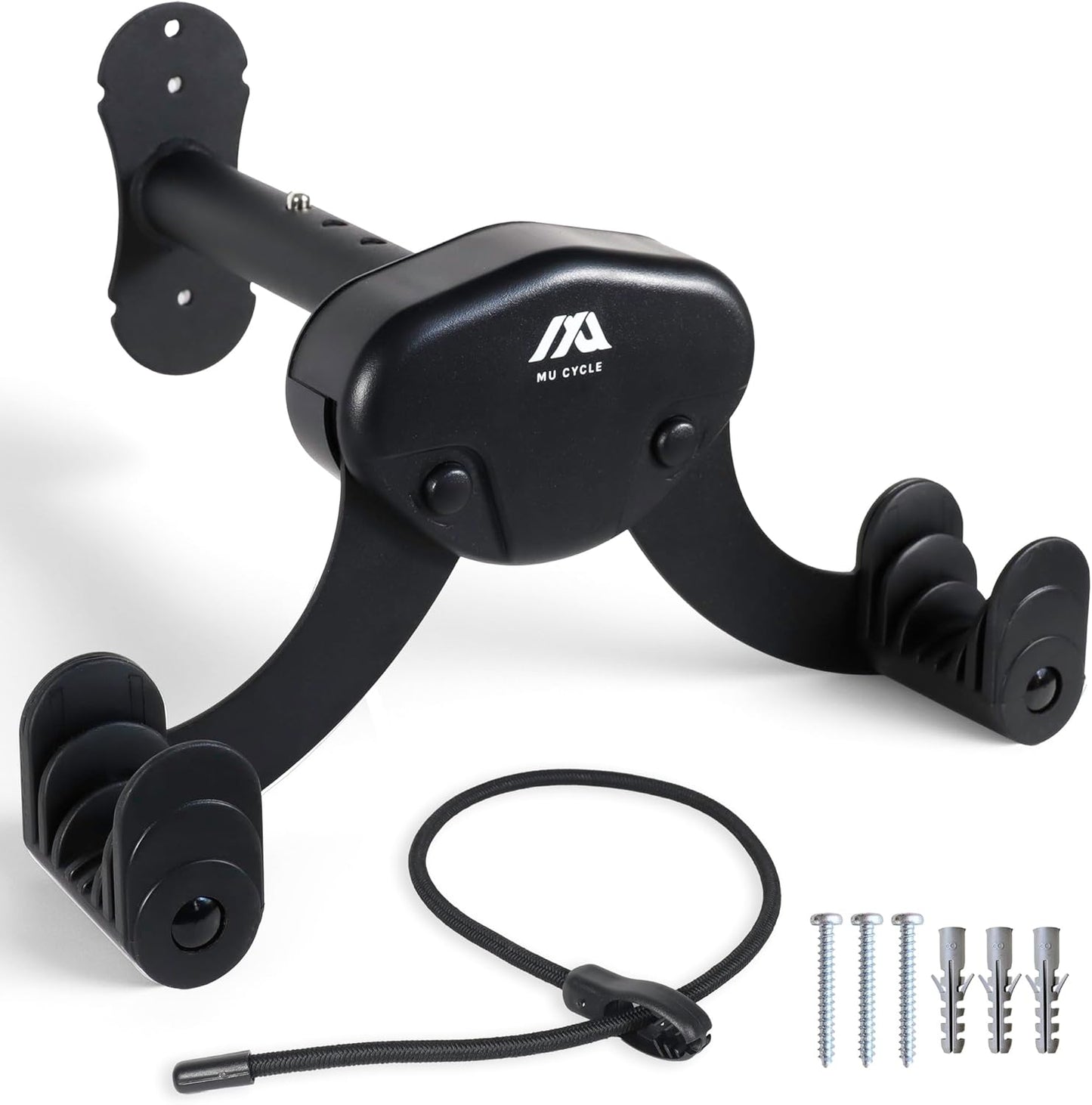 Buffalo Bike Wall Mount Rack – Adjustable Horizontal Indoor Hanger for Road, Mountain & Hybrid Bikes up to 48.5 lbs | Space-Saving Heavy-Duty Bicycle Storage for Garage & Home