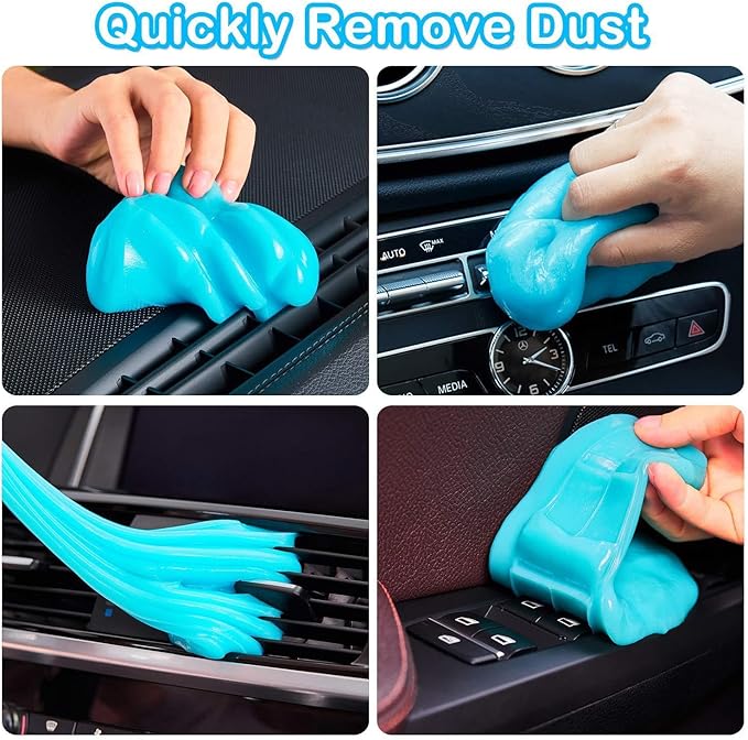Car Cleaning Gel for DS 7 2017 2018 2019 2020 2021 2022 2023 2024 2025, 200g × 2 Pack Car Interior Cleaner Slime, Auto Detailing Tools, Auto Dust Car Crevice Cleaner