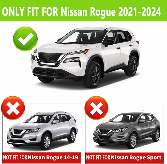 Marretoo for 2021 2022 2023 2024 2025 Nissan Rogue S SV SL Platinum Trunk Cargo Cover Black Retractable Waterproof Cargo Cover Luggage Security Shield Shade（Not fit for Nissan Rogue Sport）