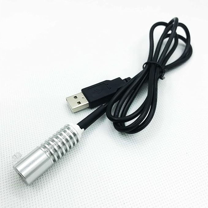 Side Glow Fiber Optic USB Light Source Illuminator - Automatic Color Change, 3mm