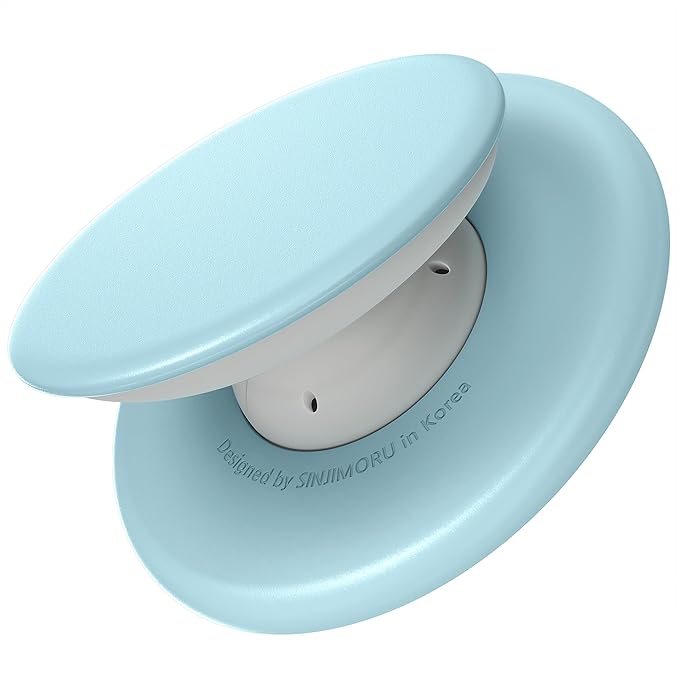 Sinjimoru for MagSafe Phone Grip, Soft Silicone Magnetic Finger Grip for iPhone 17/16/15/14/13, Comfortable One-Touch Holding, M-Tap Tok Blue