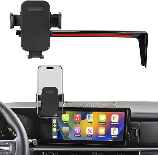 Car Phone Holder Compatible with 2024 2025 Hyundai Santa Fe Accessaries Only Fit for 12.3 inch Screen Phone Mount Fit for Sannta Fe Cell Phone Cradle Fixed Clip Hands-Free & 360°Rotation